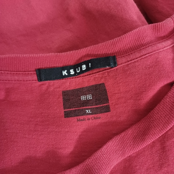 Ksubi X Nordstrom Heroism Tee Shirt Size XL Top Men's Red Cotton Short Sleeve - Picture 5 of 11